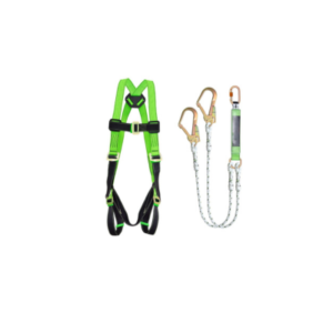 DOUBLE LANYARD FULL BODY SAFETY HARNESS WITH SHOCK ABSORBER (HEAPRO)